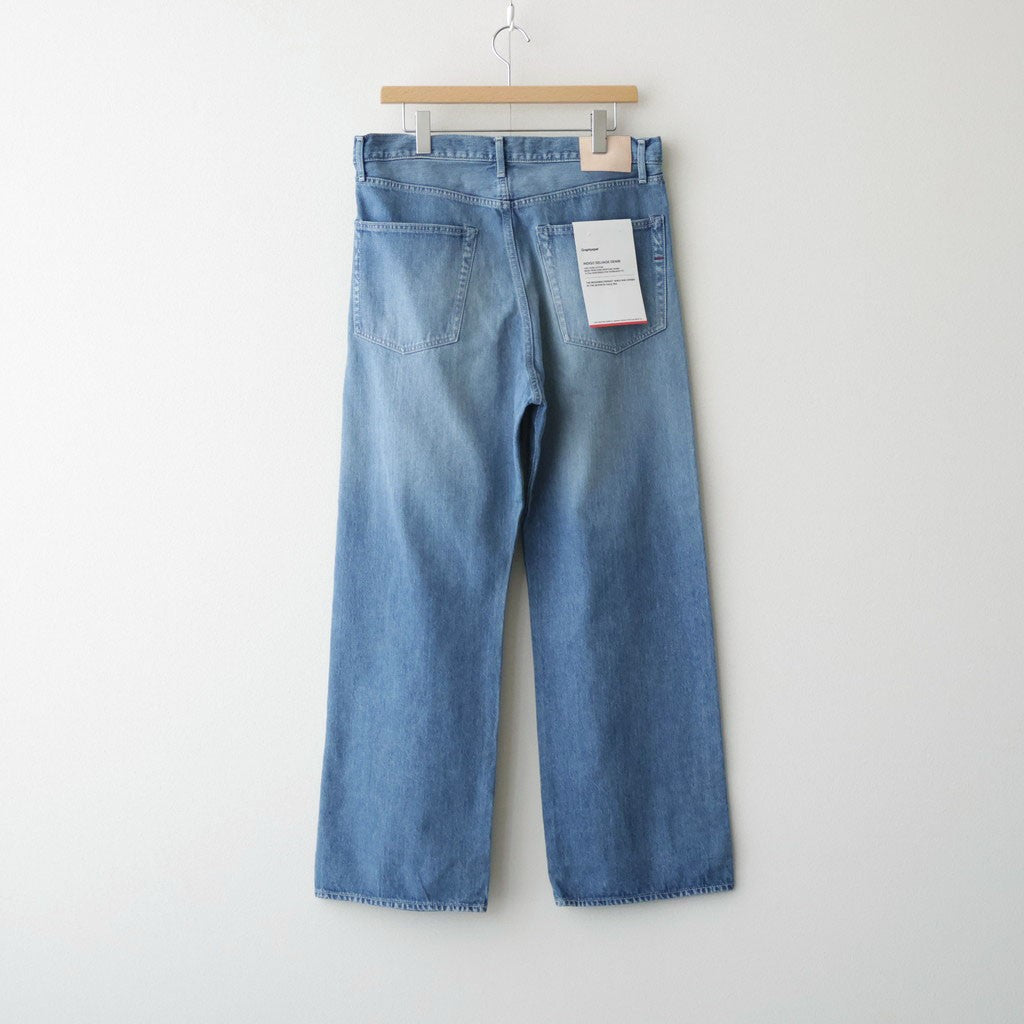 Selvage Denim Five Pocket Wide Straight Pants #INDIGO LIGHT FADE [GU263-40059LB]