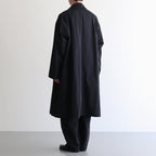 NKBSCT - 強撚ポリエステル・メモリーギャバジン ステンカラーコート #95 Black [SN_NC1303CT]