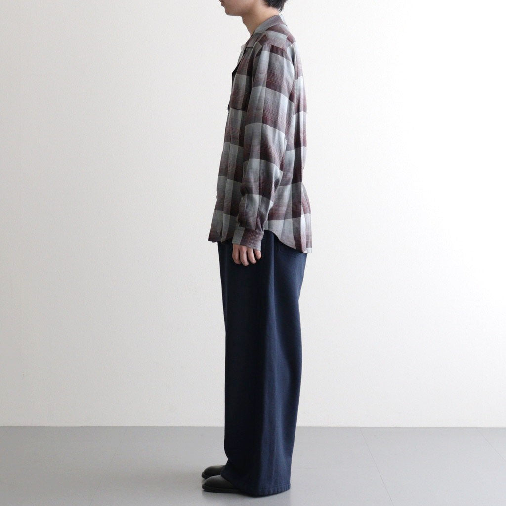 OMBRE OPEN COLLAR SHIRT #RED X MINT [26440501]