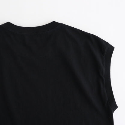 SEAMLESS CREW NECK SLEEVELESS #BLACK [A00T06ST]