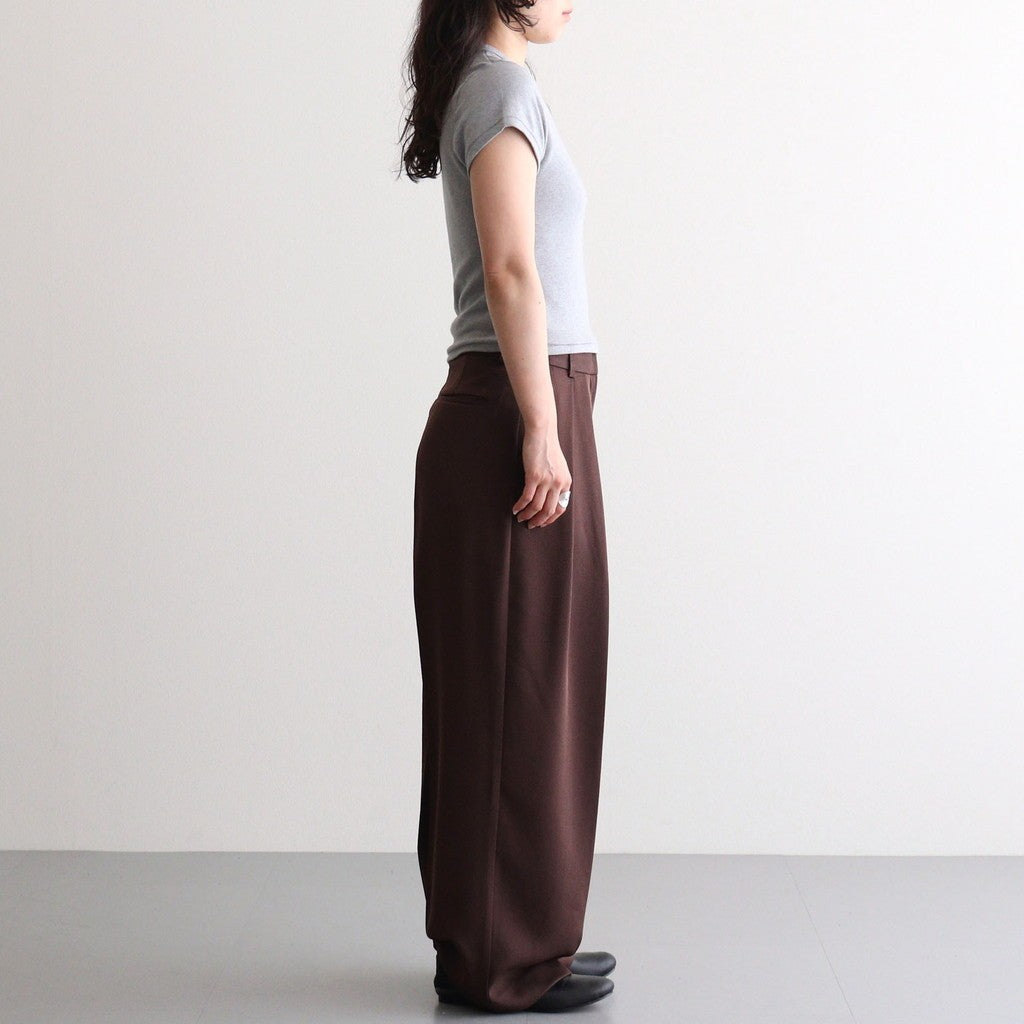 Tuck Wide Trousers #CHO [12610714]