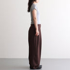 Tuck Wide Trousers #CHO [12610714]