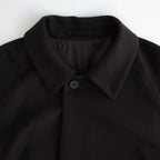 WOOL CASHMERE RAGLAN SLEEVE BALMACAAN COAT #DARK BROWN [ST.1535]