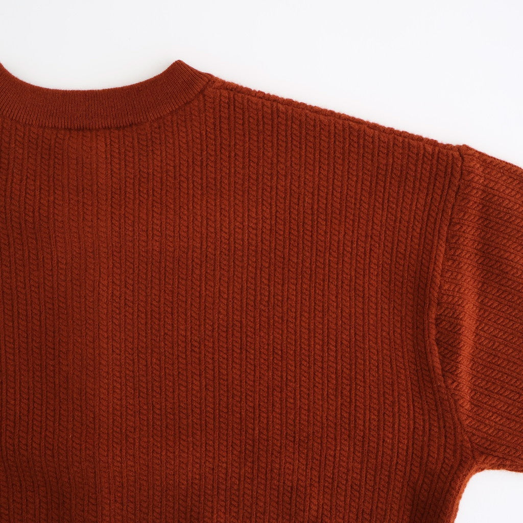 Women's Cable C/N Cardigan #BRICK [2503-021]