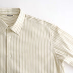 COTTON SILK STRIPE SHIRT #IVORY STRIPE [A26SS01CS]