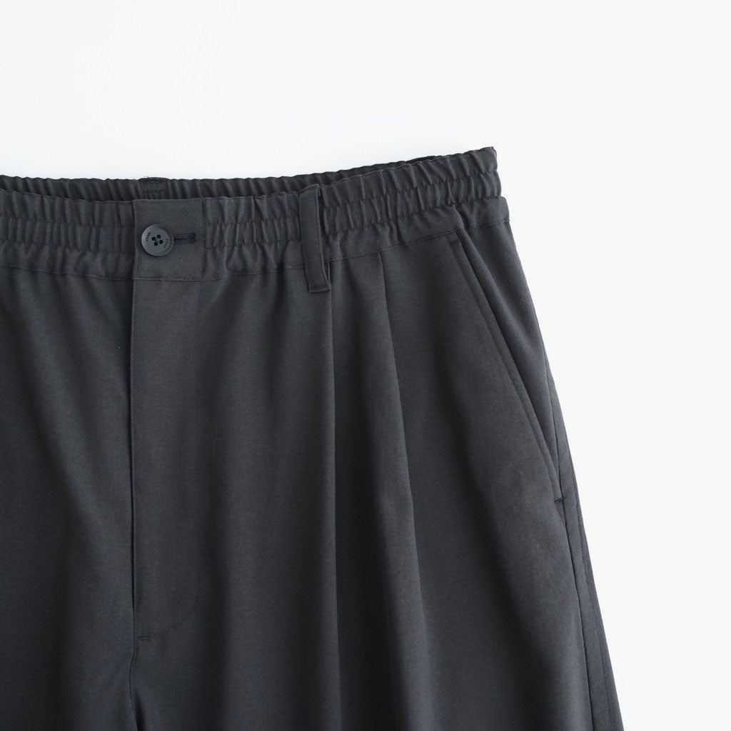 Wool Washer Tropical 2pleated Easy Trousers #CARBON [YK26SS01173P]