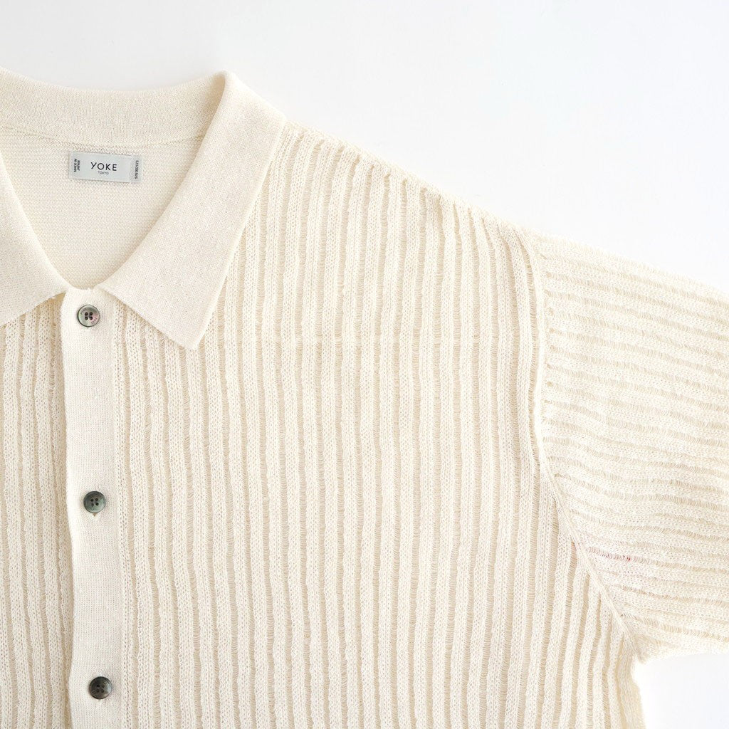 Rib Knit Sheer Shirt #WHITE [YK26SS01250S] - ciacura 三重県四日市