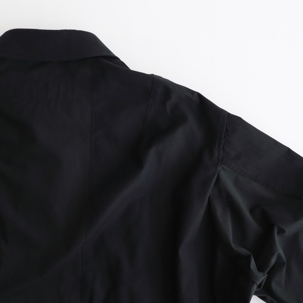 綿ナイロンバックサテン×多素材MIX ブルゾン #BLACK×MIX [HO-J023-051]