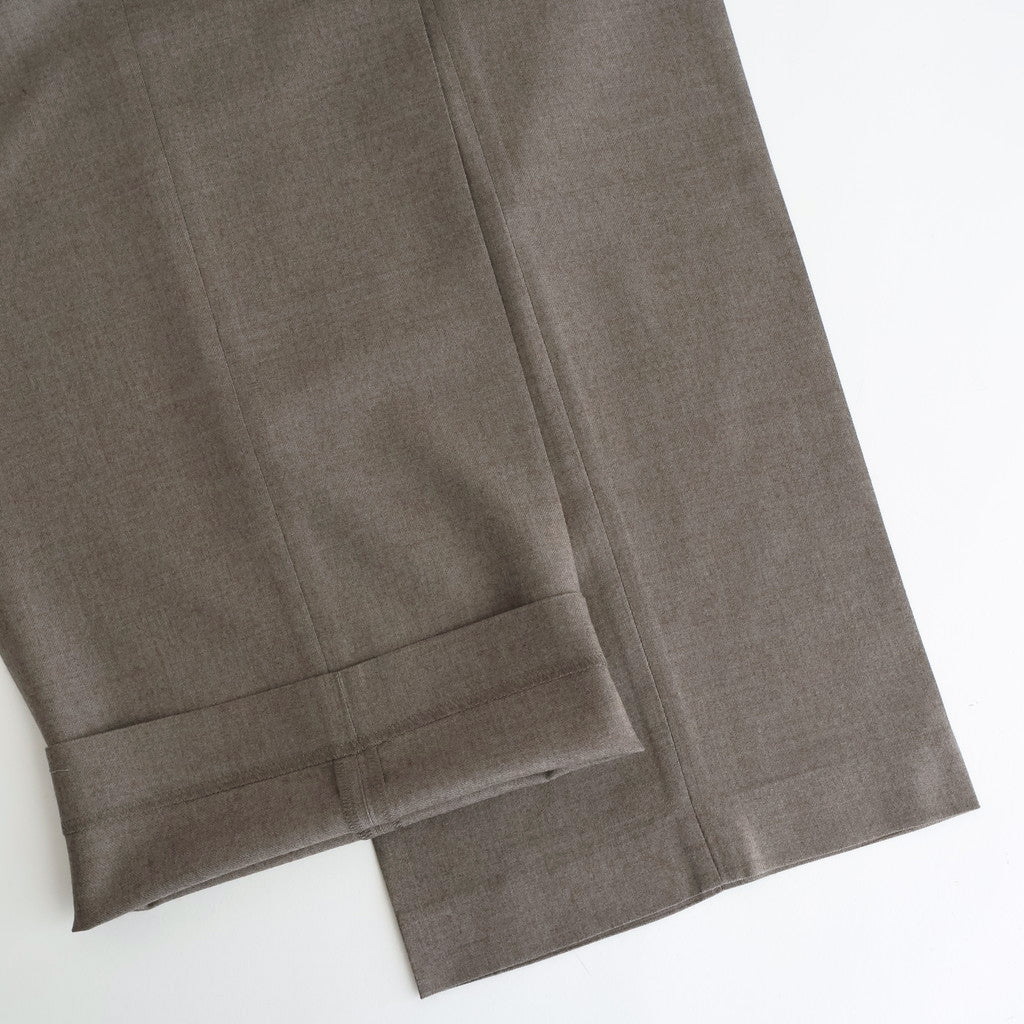 SUPER LIGHT WOOL TWO-TUCK SLACKS #TOP BROWN [A25AP05OS]