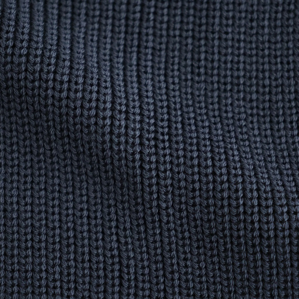 BATONER ウール梳毛片畔 Vネックカーディガン #CHARCOAL BLUE [HR-N002-051]