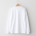 綿天竺 製品プリント長袖Tシャツ #WHITE [HP-T102-051]