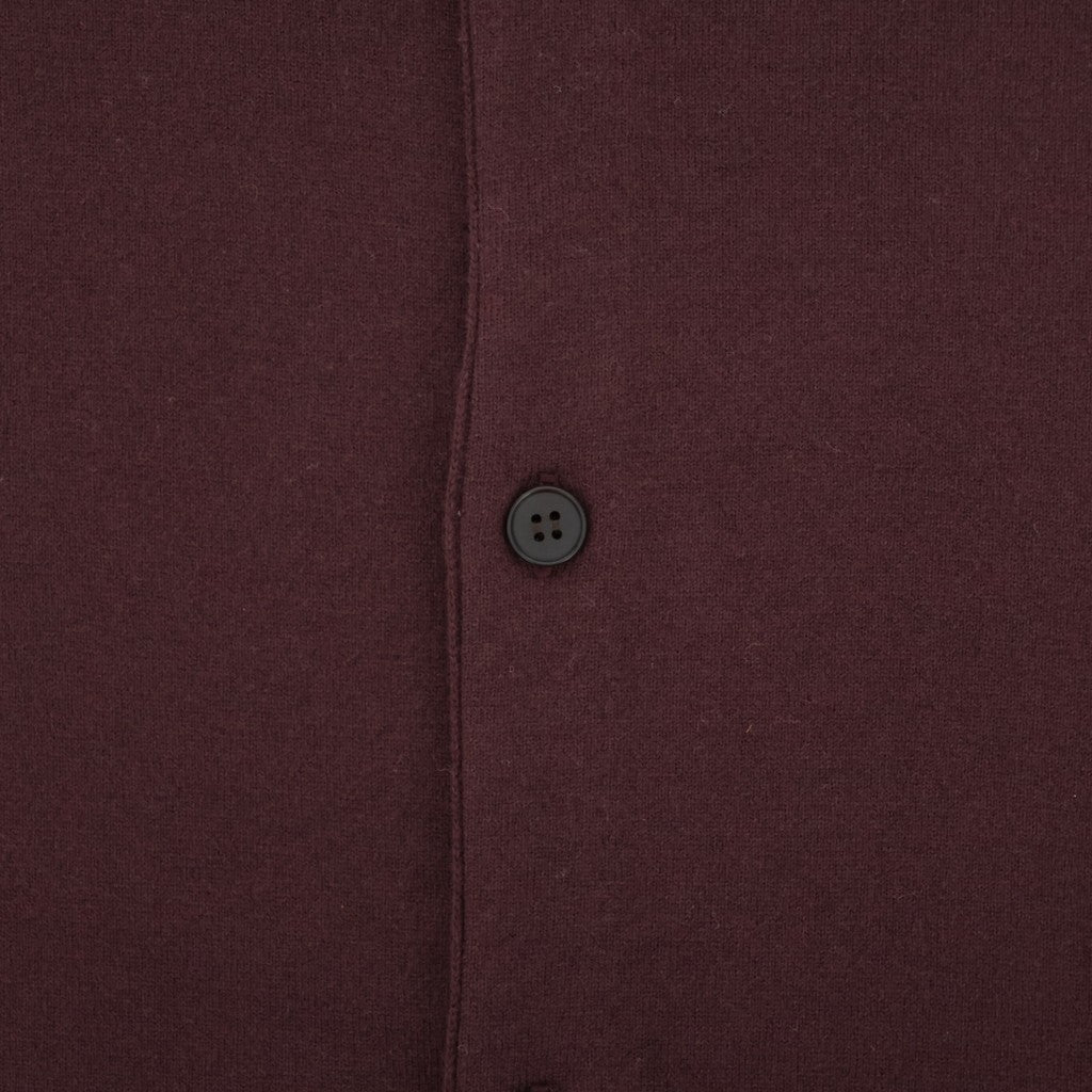 HIGH TWIST WOOL KNIT SHIRT CARDIGAN #RED BROWN [A26AC01CK]