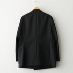 BLUEFACED WOOL DOUBLE-BREASTED JACKET #CHARCOAL NAVY STRIPE [A25AJ04BS]