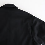 Light Melton Oversized Coat #BLACK [GU253-10270B]