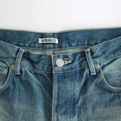 SELVEDGE FADED HEAVY DENIM WIDE PANTS #FADED INDIGO [A24AP02DH]