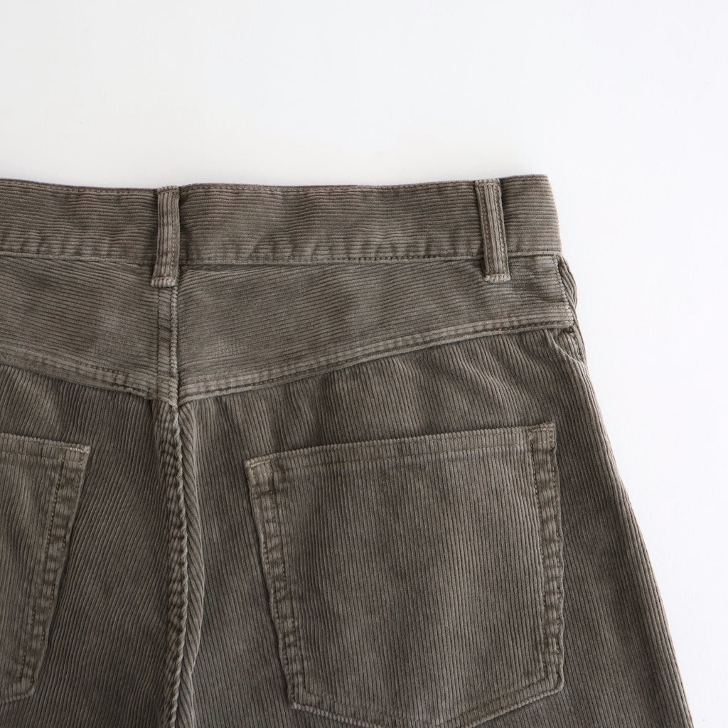 パンツ PIGMENT DYED FINX CORDUROY WIDE PANTS Auralee Pigment Dyed Finx Corduroy Wide 5P Pants W Olive Brown