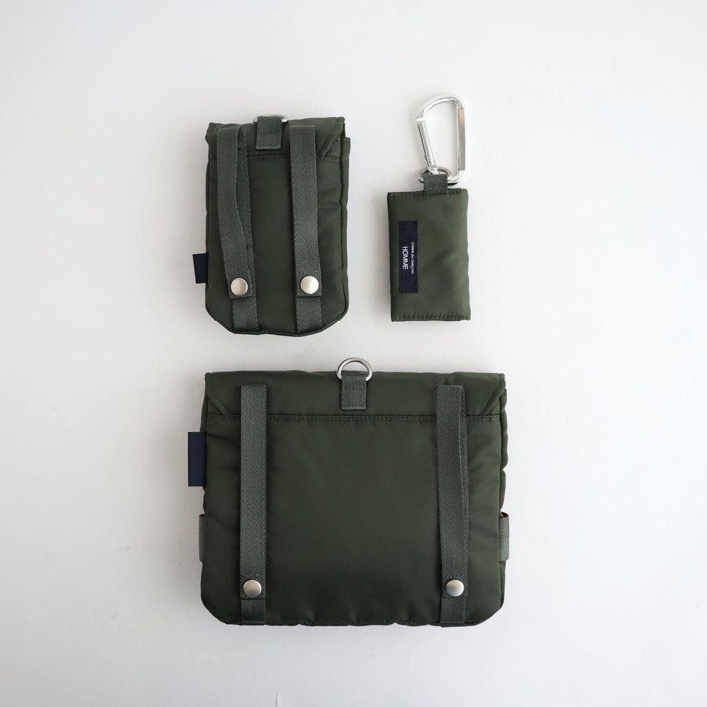 ナイロンツイル マルチポケットショルダーバッグ #KHAKI [HR-K207-051]