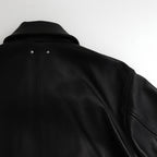 LEATHER ZIP SHORT JACKET #BLACK [ST.1061]