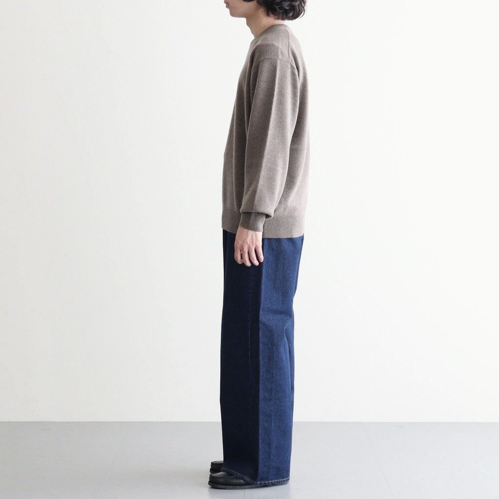 PURE CASHMERE KNIT CREW NECK LS #TAUPE [ST.1628]