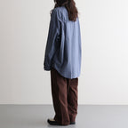 Cotton Check Cape Shirt #BLUE [I26SS-SH101A]