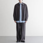 Brushed Cotton Gabardine Wide Straight Pants #CHARCOAL [GM261-40395]
