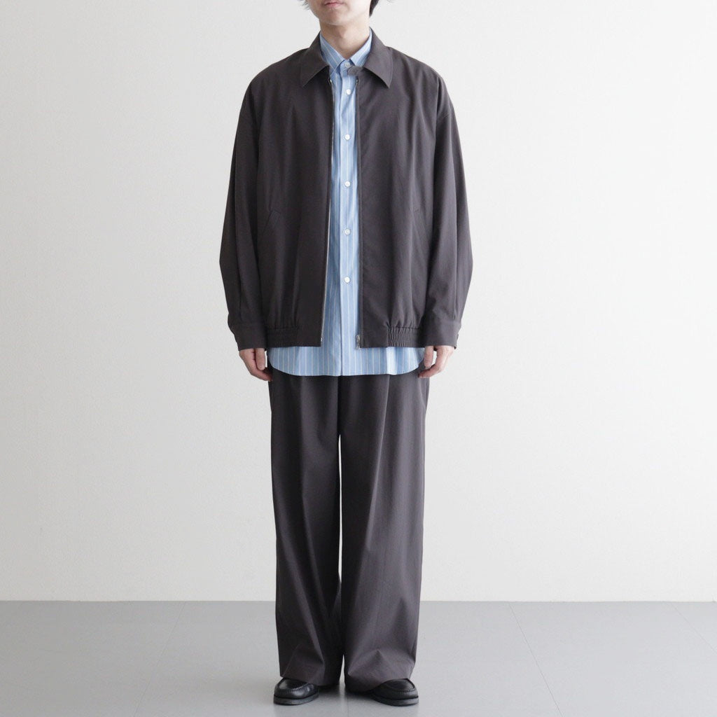 Brushed Cotton Gabardine Wide Straight Pants #CHARCOAL [GM261-40395]