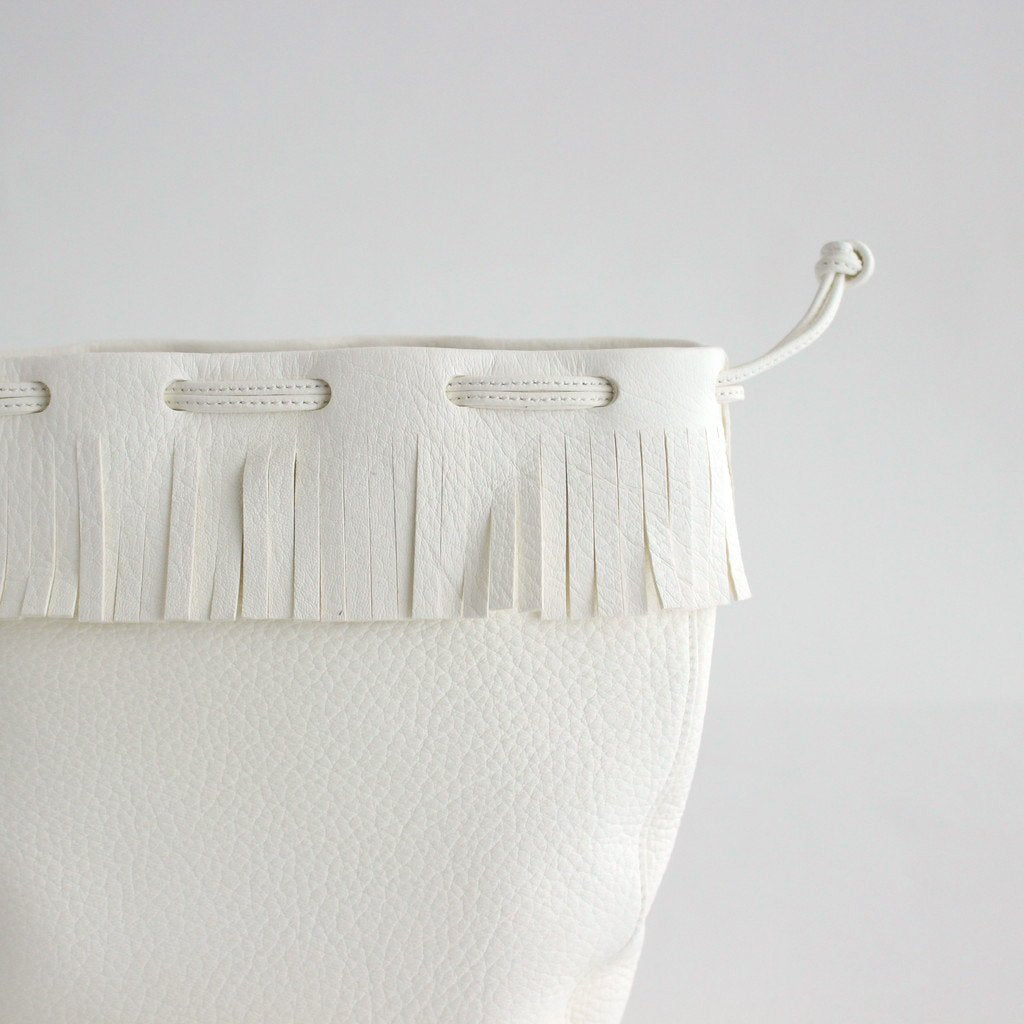 FRINGE SHOULDER POUCH：S #WHITE [DA67]