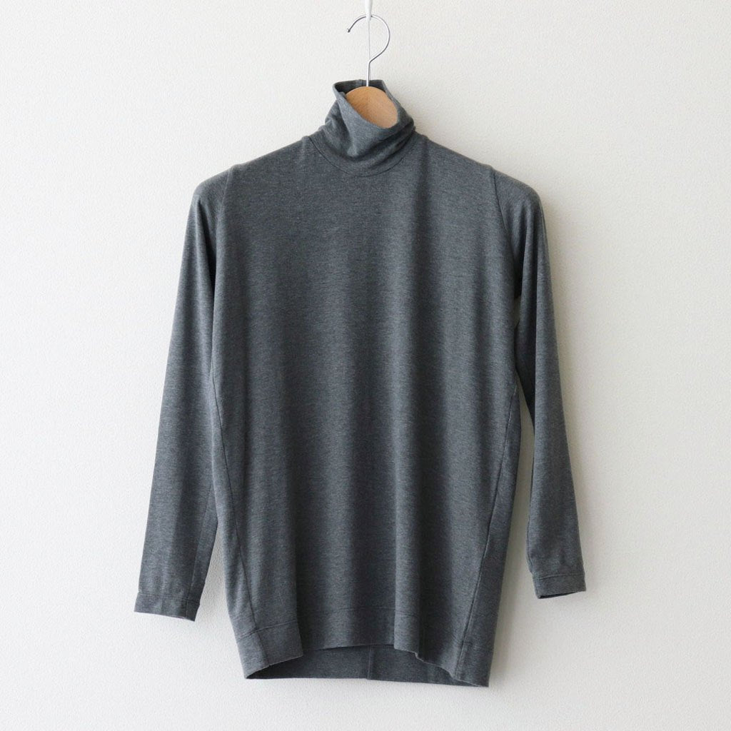 NTSNT - シルキーテンセル・ベアフライス タートルネックカットソー #90 Grey mix [SN_NC0202TN]