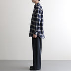 綿フランネルチェックシャツ #NAVY [HP-B021-051]