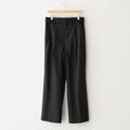 SUPER FINE TROPICAL WOOL TWO-TUCK SLACKS #BLACK [A25SP04MT]