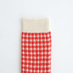 GINGHAM CHECK SOCKS #RED [R1506-SS26]