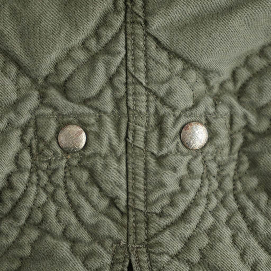 QUILTING FISHTAIL COAT #KHAKI [26330104]