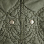 QUILTING FISHTAIL COAT #KHAKI [26330104]