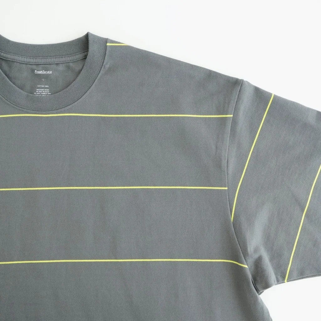 PIN BORDER S/S TEE #GRAY×YELLOW [FSC263-70090]
