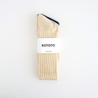 LOOSE PILE CREW SOCKS #RAW BEIGE [R1334-AW25]