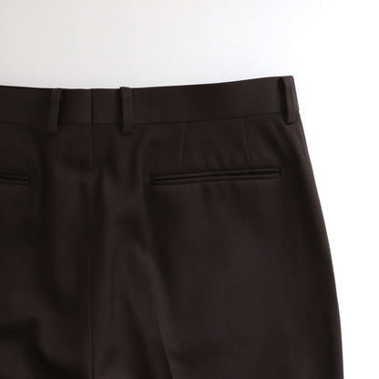 LIGHT WOOL MAX GABARDINE SLACKS #DARK BROWN [A25SP02MG]