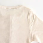 ORGANIC SOFT RIB HENLY NECK P/O #IVORY [A25SP03OT]