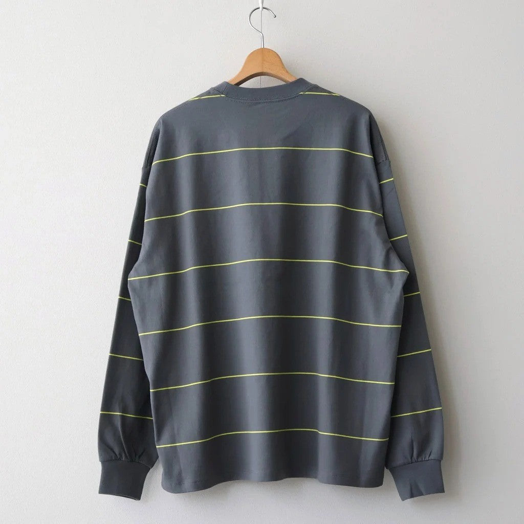 PIN BORDER L/S TEE #GRAY×YELLOW [FSC263-70089]