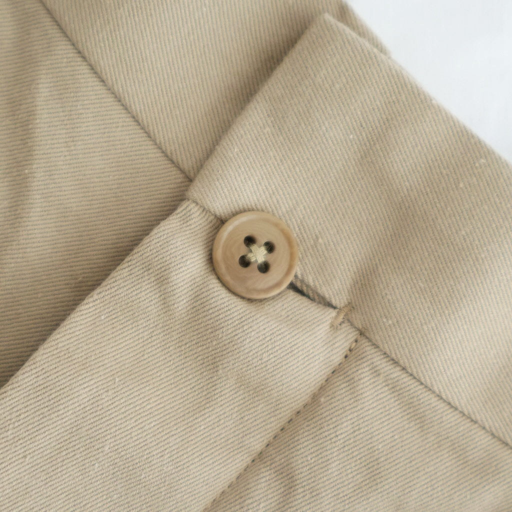 Chino Trousers - Wide Straight #KHAKI [11052601]