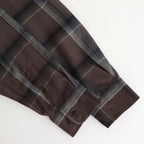 OMBRE PLAID SHIRTS LOOSE FIT #DARK PURPLE [2541000504]