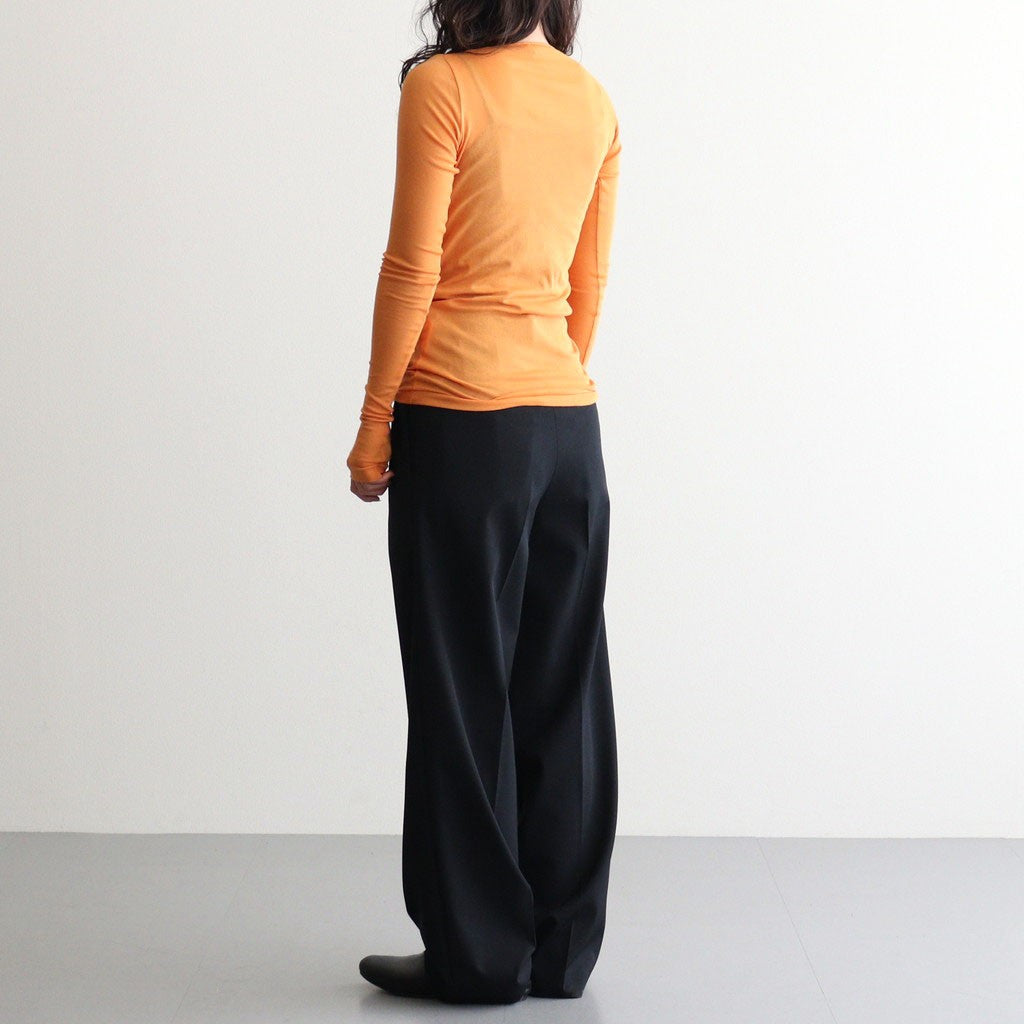 SUPER HIGH GAUGE SHEER RIB L/S TEE #ORANGE [A00T01HF]
