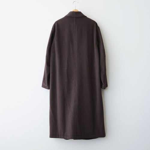 SUPER FINE WOOL MOSSER SHAWL COLLAR COAT #TOP BROWN [A26AC02WM]