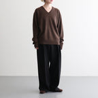 Woolcashmere Vneck Knit #BRN [12620508]