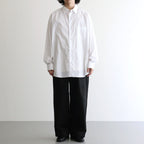 Broad L/S Oversized Regular Collar Shirt #WHITE [GM263-50001B]
