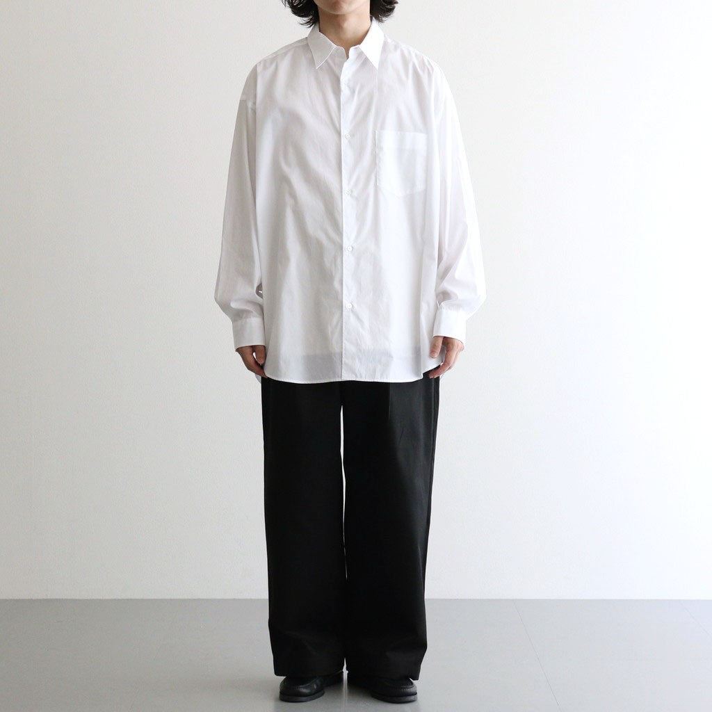 Broad L/S Oversized Regular Collar Shirt #WHITE [GM263-50001B]