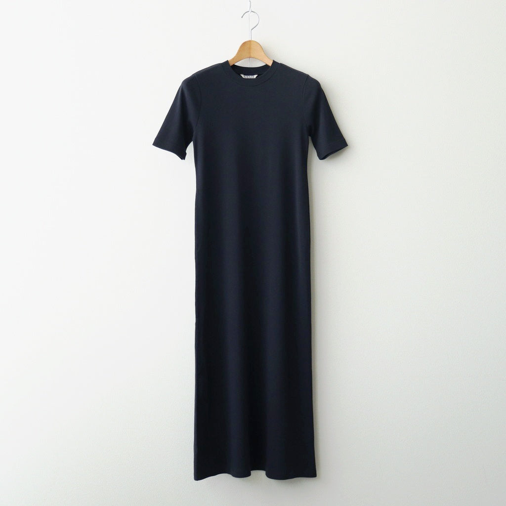 ORGANIC COTTON FINE RIB DRESS #DARK NAVY [A26SD04OF]