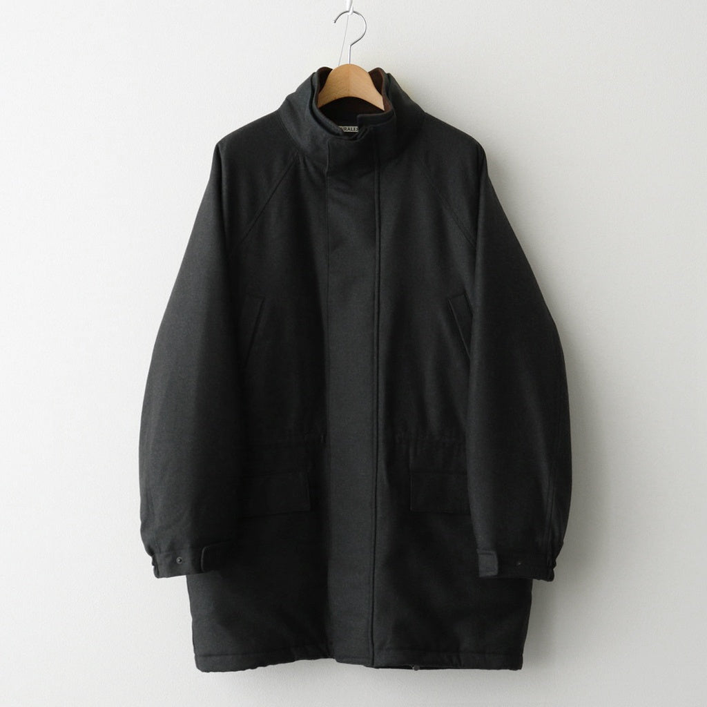 WOOL FULLING FLANNEL PADDED OVER BLOUSON #TOP CHARCOAL [A25AB02CF]