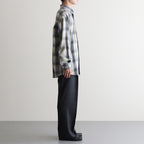 SUPER LIGHT WOOL CHECK SHIRT #BLUE GREEN CHECK [A25AS01LC]