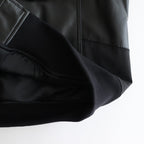 合皮MIXジップブルゾン #BLACK [HP-J011-051]