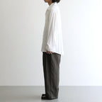 SUMI LINEN WIDE EASY CARGO PANTS #CHARCOAL GRAY [N0050]